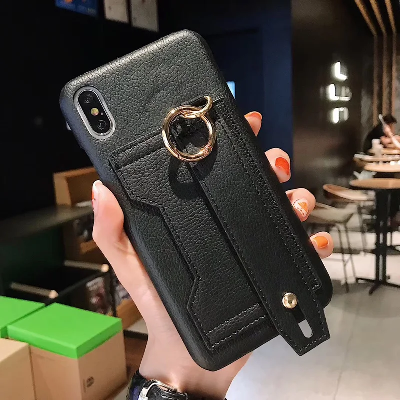 Чехол подставка для iPhone 11 Pro XS Max из искусственной кожи с отделением карт чехол