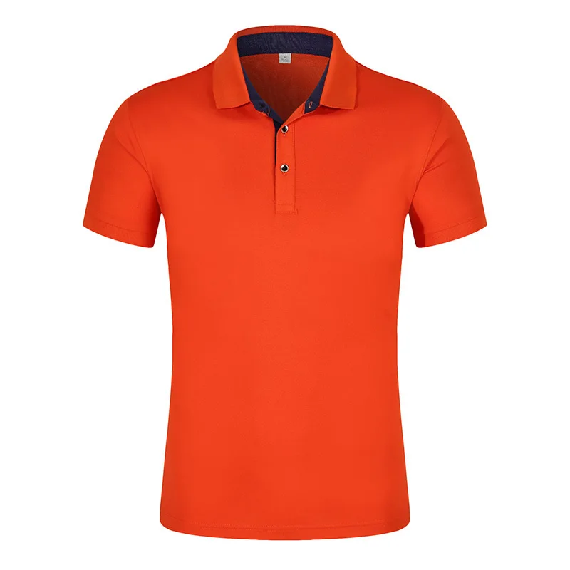 Summer men's casual T-shirt advertising logo blouses beads cotton lapel short sleeves work clothes wholesale | Мужская одежда