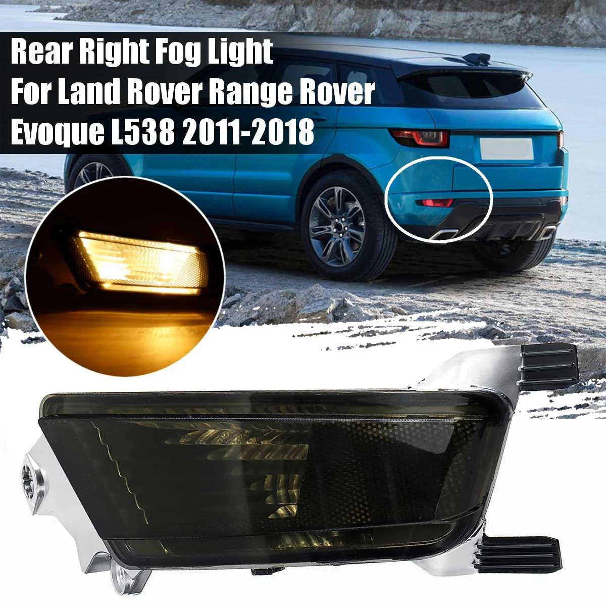 right Отражатель заднего бампера противотуманный светильник для Land Rover Range Rover Evoque L538 2011- тормозной дымовой задний фонарь Аксессуары LR025148 - Цвет: right