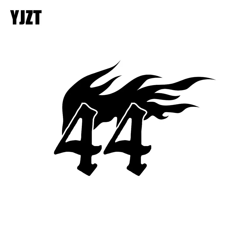 

YJZT 13,4 см * 9,6 см, модная Высококачественная Автомобильная наклейка с 44 огнями, виниловая декоративная наклейка, черный/серебристый цвет