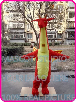 red dinosaur dino dragon mascot costume custom fancy anime cosplay kit mascotte theme dress carnival 41020 | Тематическая одежда и