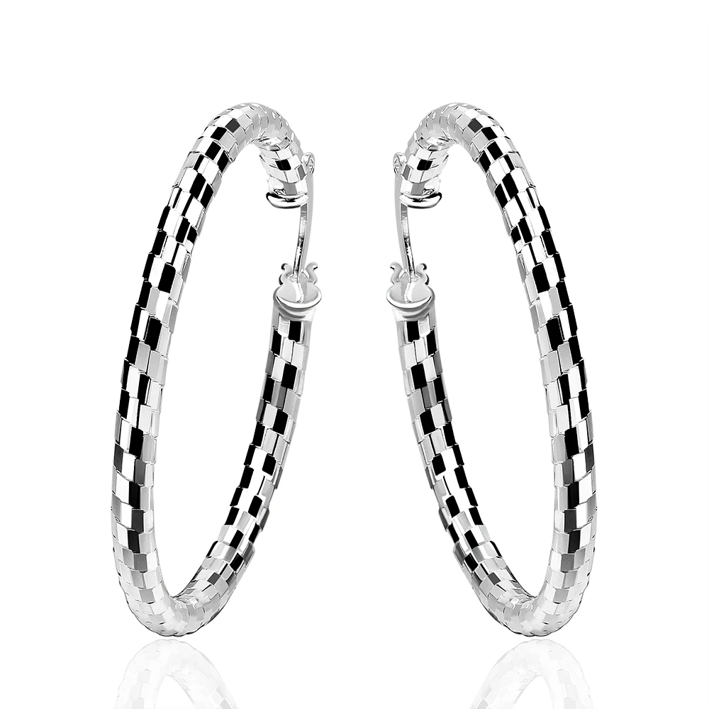 Геометрические круглые большие креольские серьги-кольца для девушек