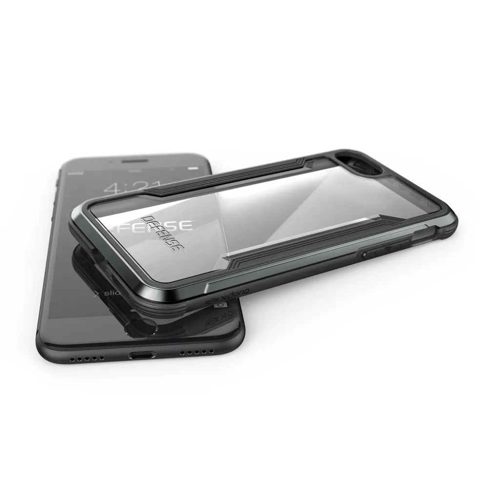 X-Doria Defense Shield чехол для телефона чехол для iPhone 7 8 Plus iPhone 7 Plus армированный военный алюминиевый противоударный металлический жесткий чехол