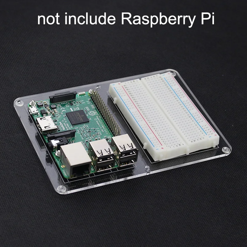 Raspberry Pi Монтажная пластина 14 5*10 5 см Акриловая доска + 400 точек Breasboard совместимая 4/3B