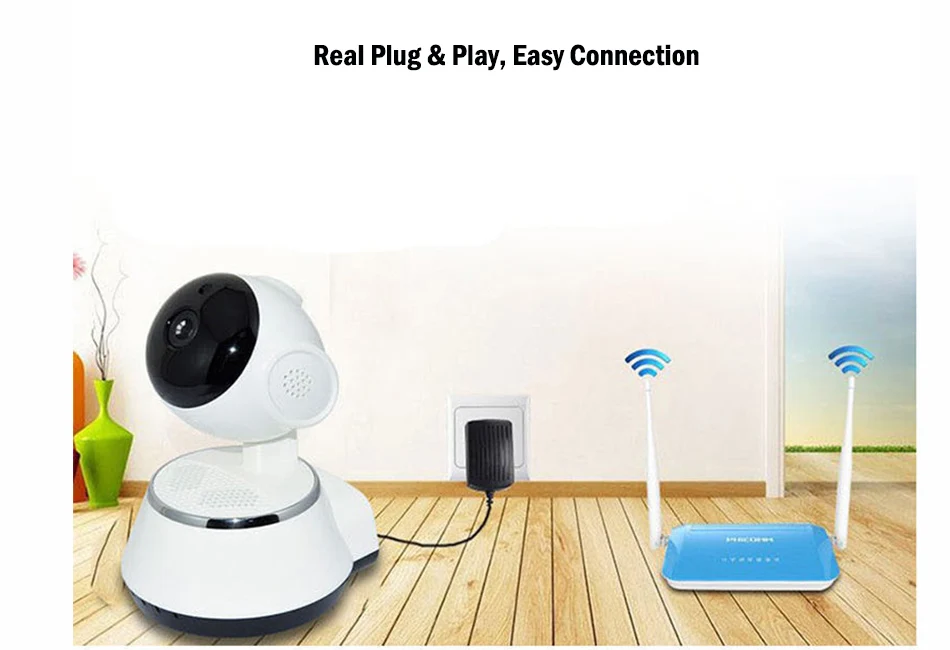 Беспроводная 720 P панорамированная наклонная сетевая домашняя CCTV ip-камера ИК ночного видения Обнаружение движения ip-камера и детский монитор AR-IPW503DV