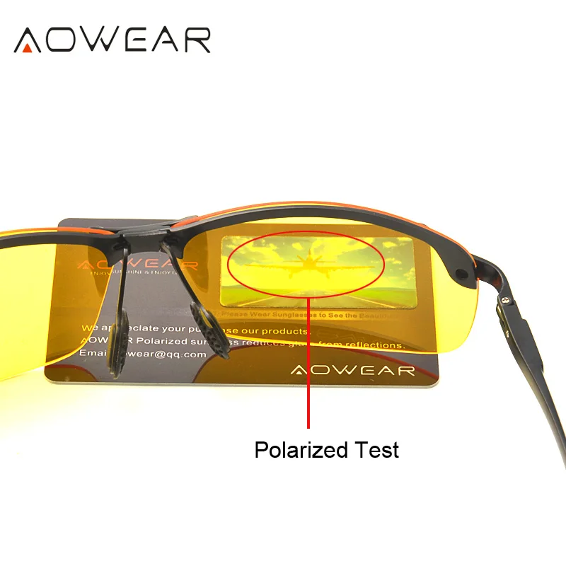 Классические Брендовые очки ночного видения AOWEAR для вождения Мужские