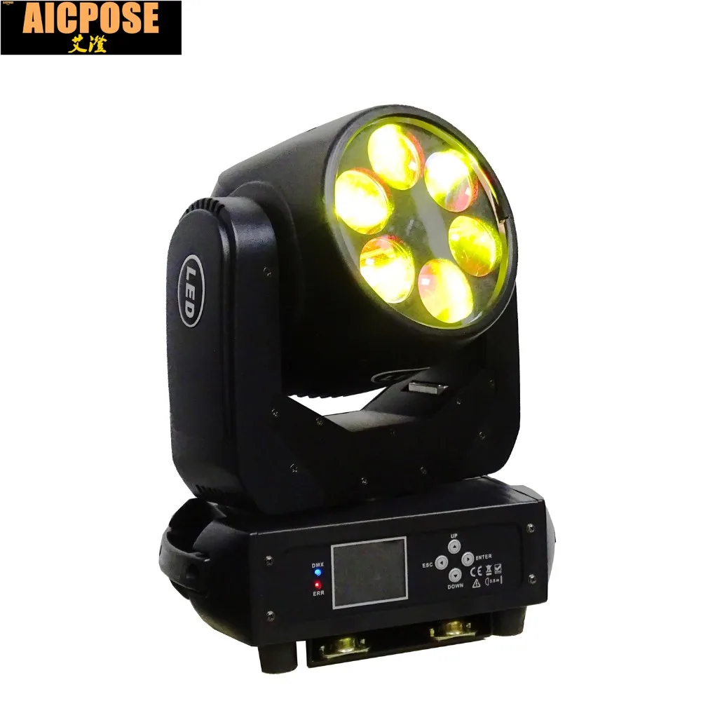 6x25 Вт супер луч света DMX512 зум/поворот движущаяся головка