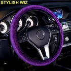 Роскошная обувь с украшением в виде кристаллов со стразами идеально сочетаются с нарядным автомобиля крышки рулевого колеса для Для женщин девочек кожа горный хрусталь Крытая рулевое колесо, аксессуары для интерьера