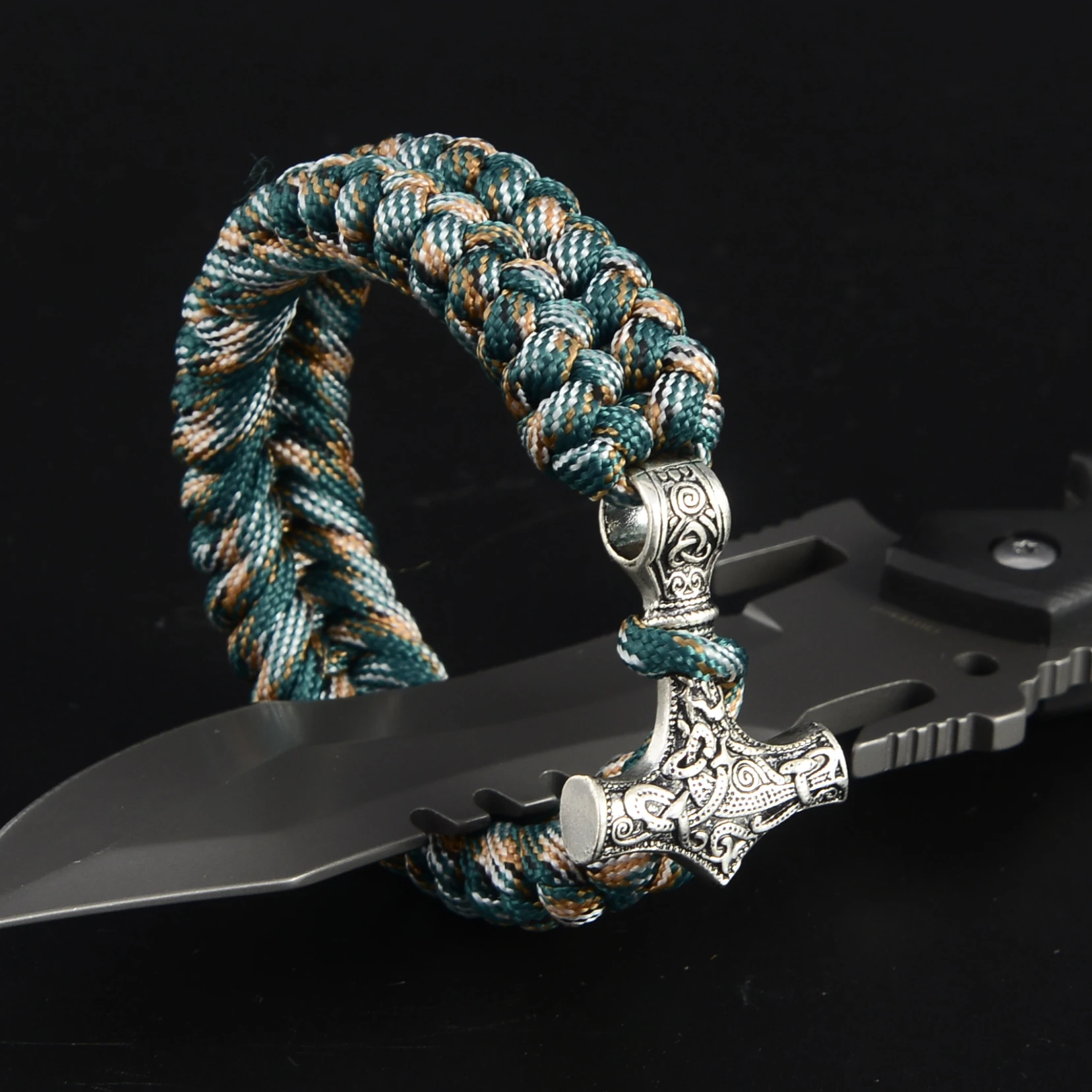 Браслет викингов молитвенный браслет из Паракорда Миннесота Mjolnir для женщин