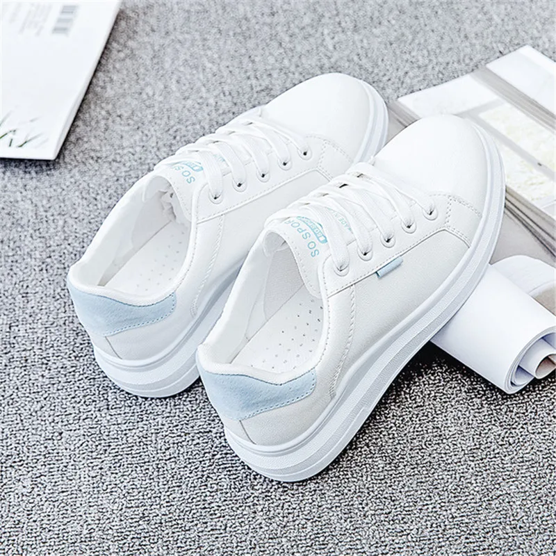 

spring new wedge fashion white shoes female platform ladies casual shoes comfortable breathable mesh sneakers vulcanize shoes