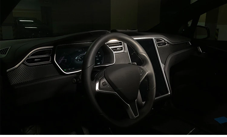 Приборная панель автомобиля декоративный стикер Защитная пленка для Tesla модель X модель S Автомобиль Стайлинг Аксессуары для интерьера