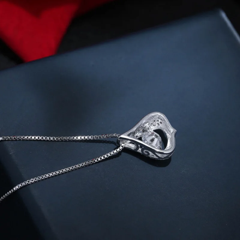 Luomansi Мода Циркон ожерелье с каплевидными элементами Новый умный в форме сердца