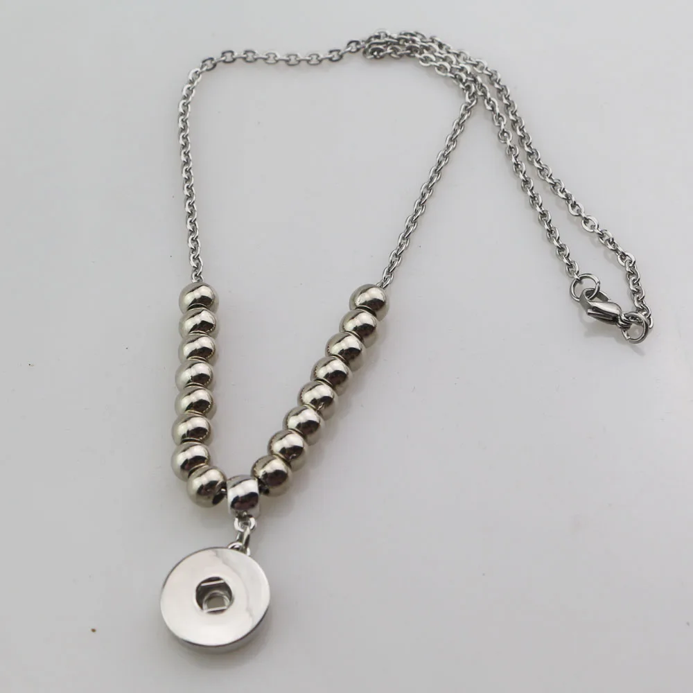 12PCS Fashion DIY Diy Snap Jewelry Vintage Round Beads Snaps Button Pendant Necklace 50cm Link Chain Fit 12mm Buttons | Украшения и