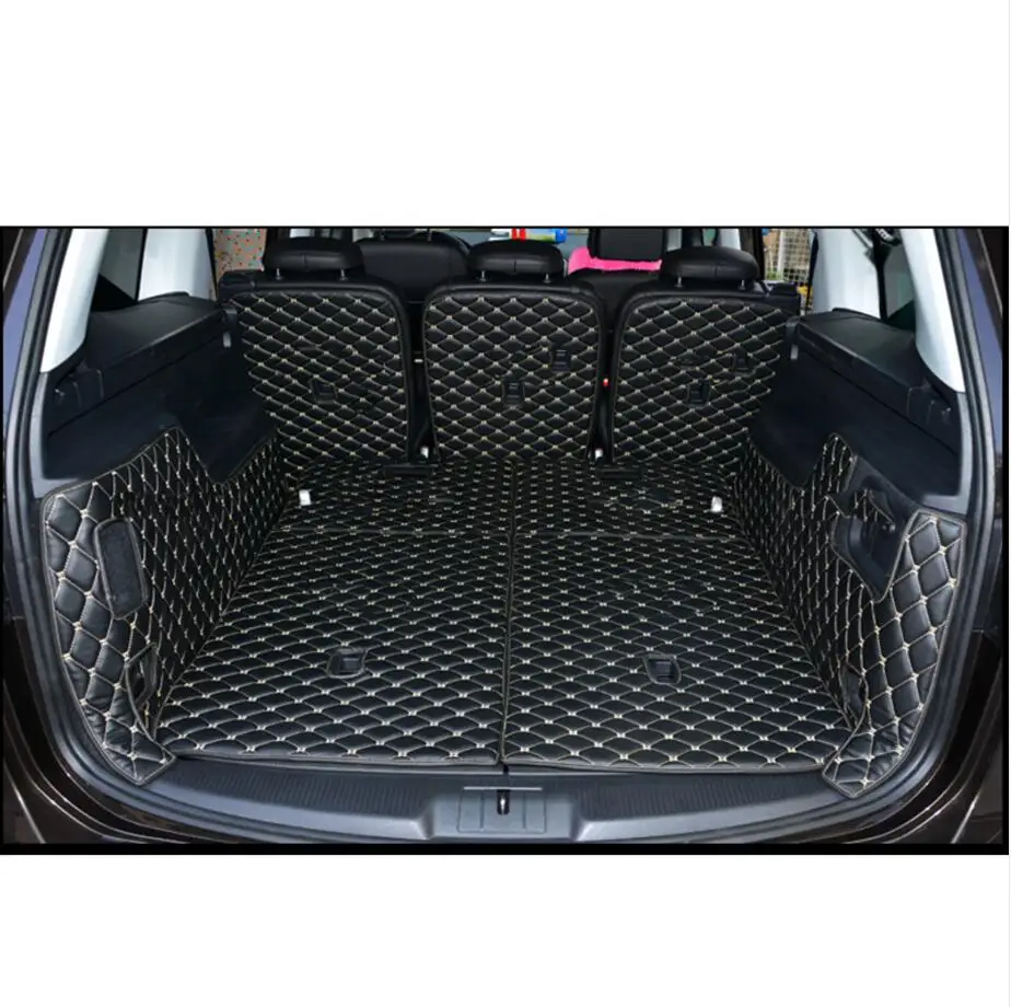 

fiber leather car trunk mat for volkswagen sharan 2010-2012 2013 2014 2015 2016 2017 2018 2019 SEAT Alhambrar car accessories