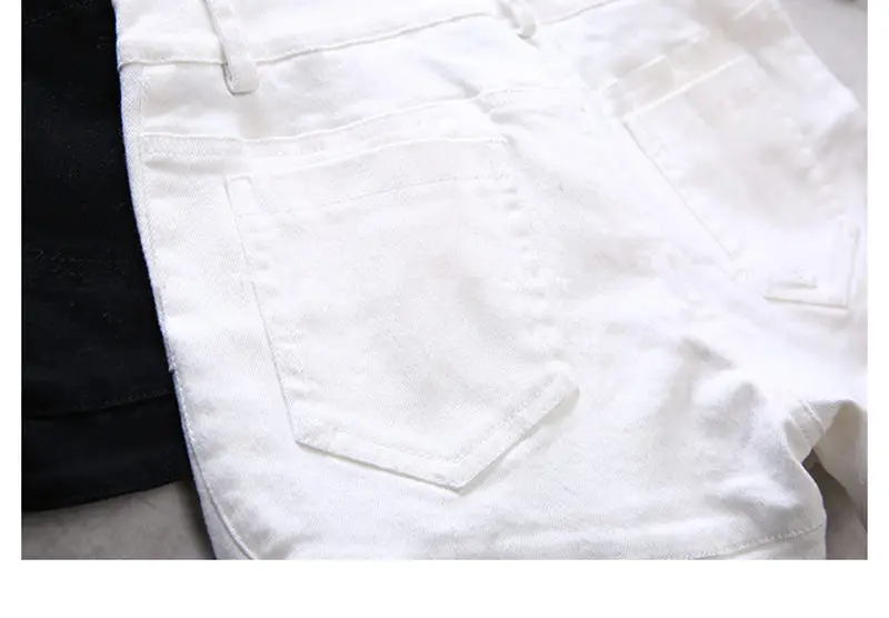Black White Denim Shorts Women Low Waist Sexy Summer Women Shorts Short Femme Trousers Women Stretch Jeans Shorts Hotpants C5597