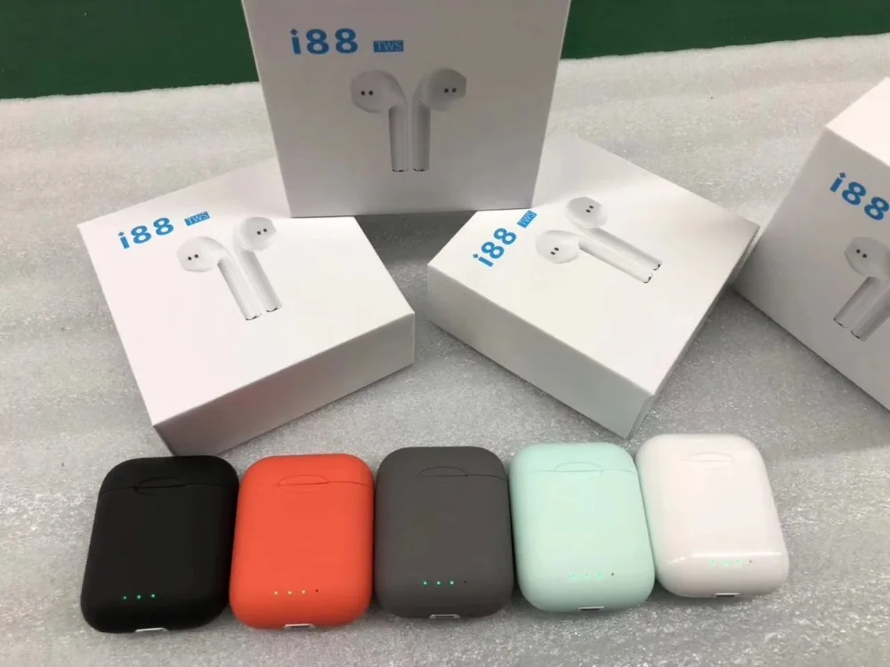2019 Новый i88 TWS беспроводной стерео Bluetooth 5 0 гарнитуры сенсорные наушники не i10 i11 i12