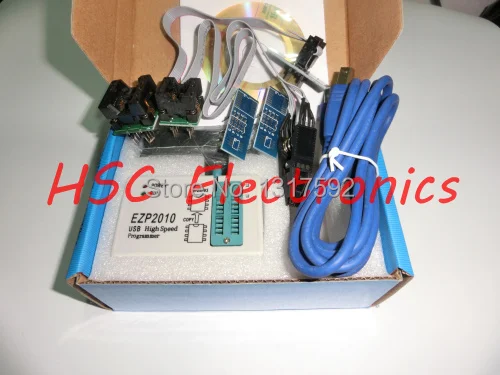 Бесплатная доставка EZP2010 + 4 адаптеры sop8 зажим испытания support24 25 93 EEPROM флэш-память