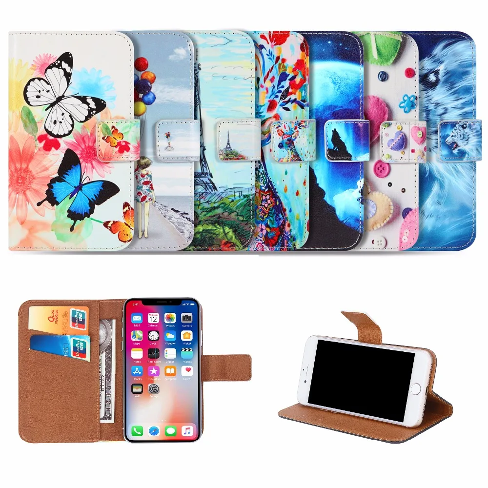 Case For DEXP Ixion MS550 Fashion Cartoon Pattern High Quality leather protective cover Mobile phone bag | Мобильные телефоны и