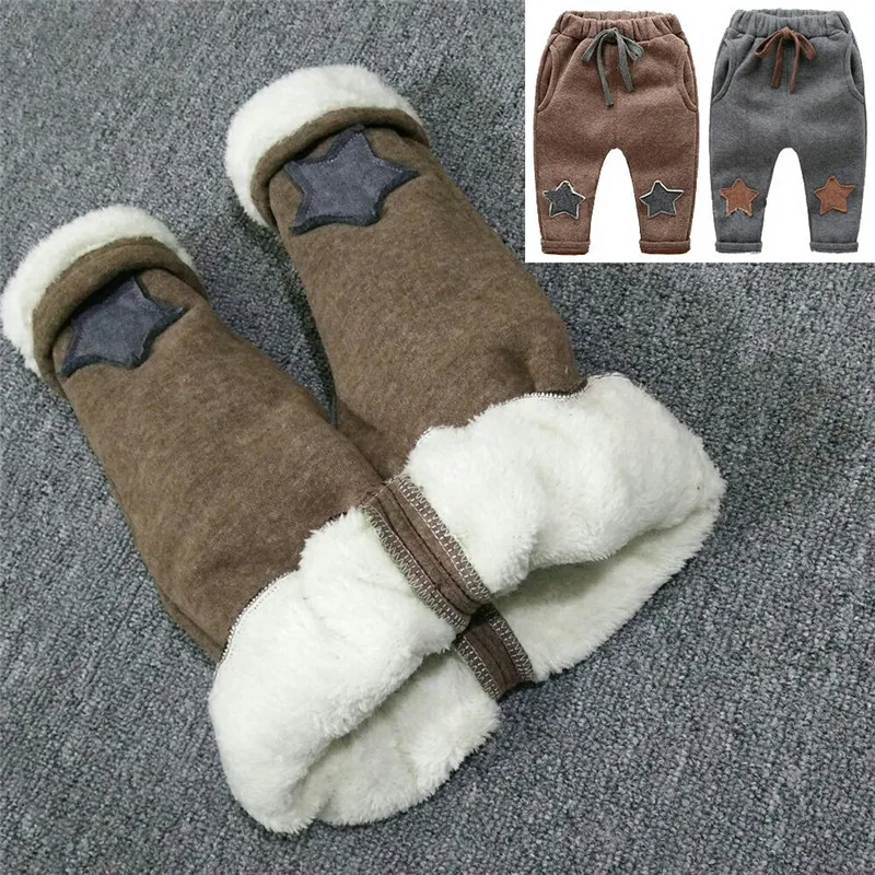 Брюки для мальчиков BibiCola теплые кашемировые утепленные леггинсы на осень и зиму |