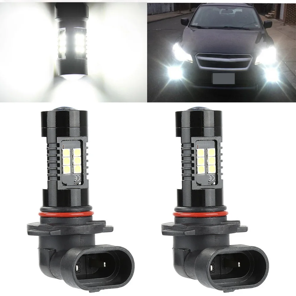 2 шт. 9005 9006 светодиодные лампы для противотуманных фар 3030SMD 1800LM 6000K белый вождение автомобиля ходовой огонь автоматические светодиоды светильник 12V 24V автомобильные аксессуары