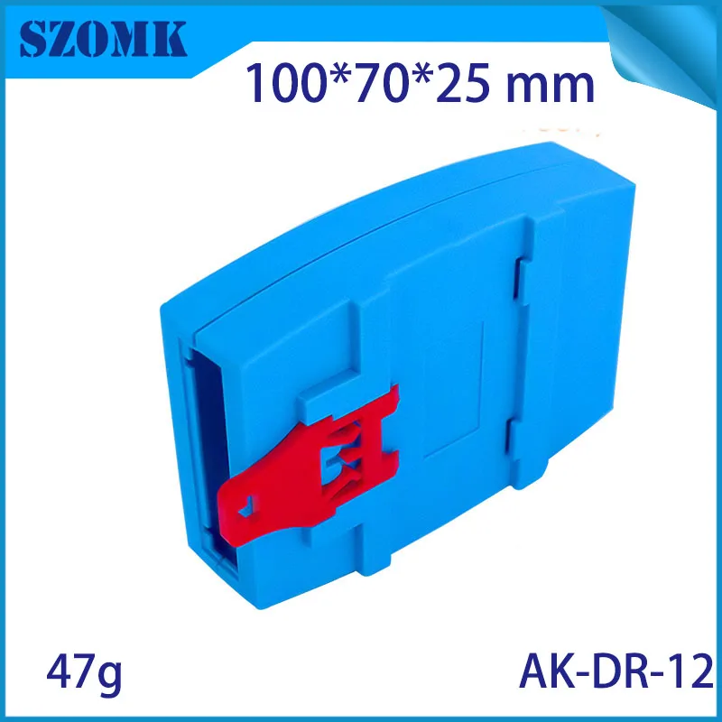 Szomk синий пластиковый din-рейку коробка питания распределительная (4 шт.) 100*70*25 мм diy