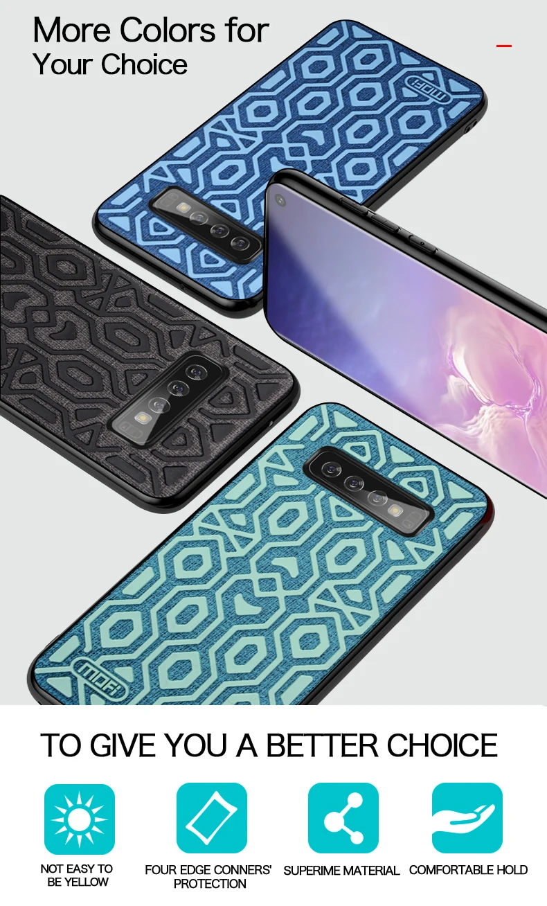 Для Galaxy S10+ чехол, жидкий силикон, задняя крышка, MOFi,, для samsung S10 Plus, чехол s coque, ткань, противоскользящий, S10e чехол