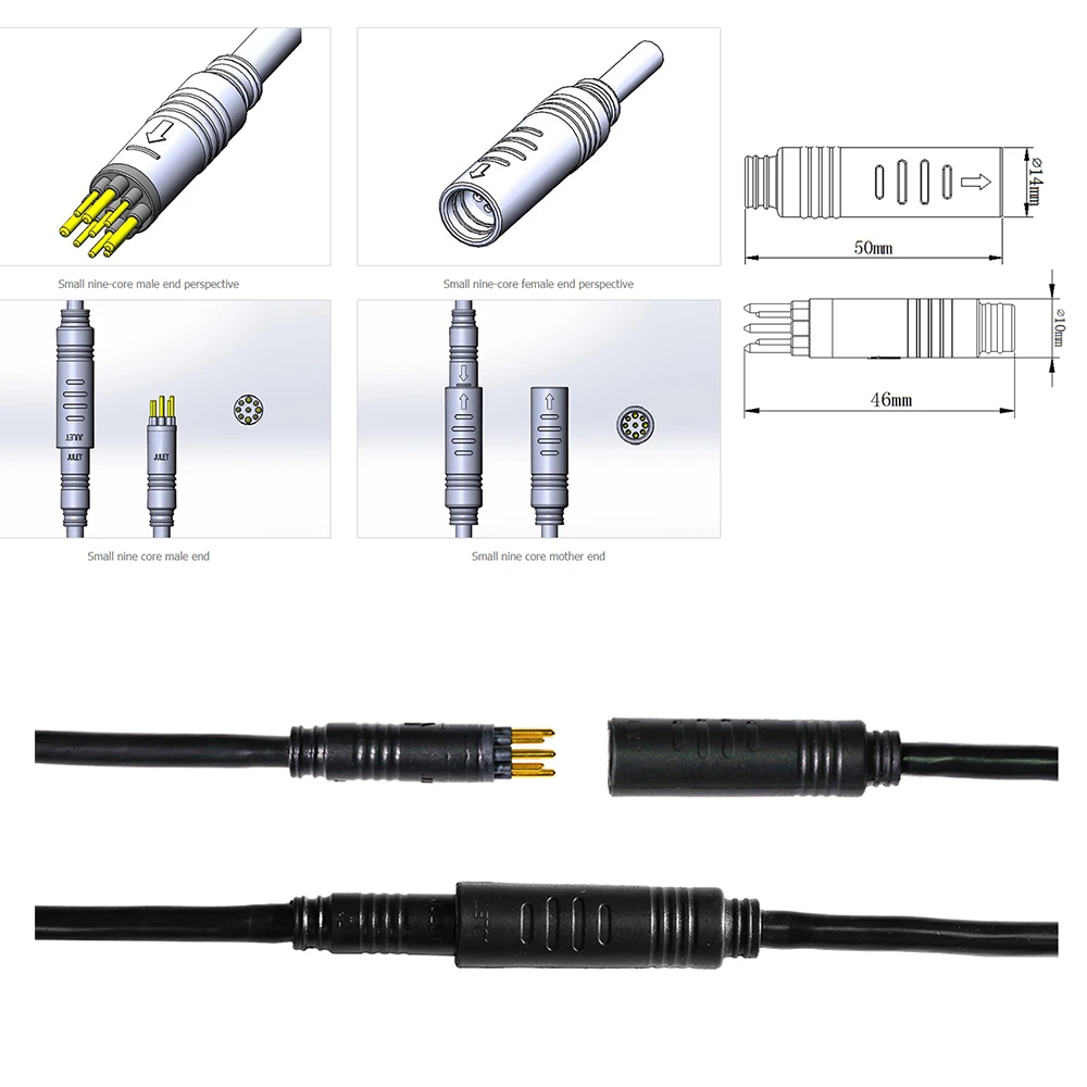 BOLLFIT, фара для электровелосипеда в Controller36/48 V 22A 9 МОП Электрический велосипед KT kunteng 500W MotorMotor Водонепроницаемый штепсельной вилки