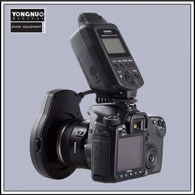 YongNuo YN-14EX YN14EX TTL Macro Ring Light Flash with Adapter Speedlite for Canon DLSR 550D 650D 5Ds 5Dsr 760D 5D 750D 6D | Электроника