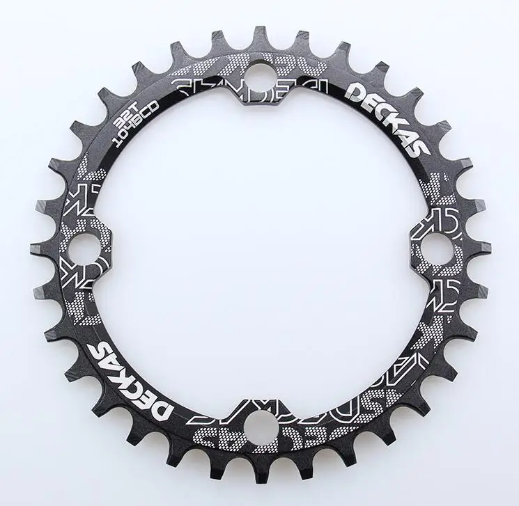 Deckas 104BCD овальная/круглая узкая широкая цепь из колец цепь MTB горный велосипед 32T 34 Т 36 38T диаметра окружности болтов(зубчатая пластина Запчасти 104 BCD