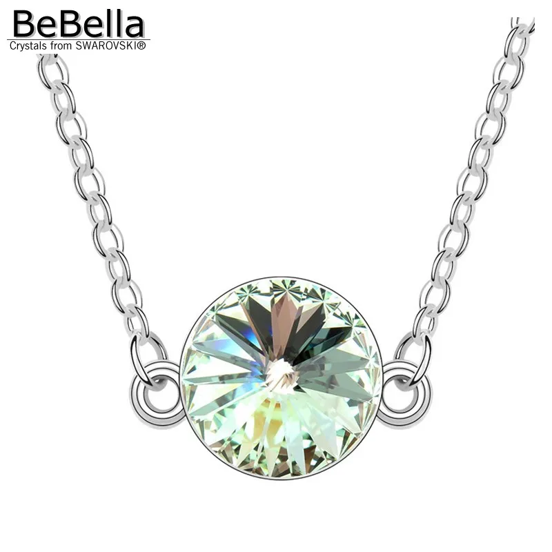 Круглое ожерелье BeBella с подвеской из кристаллов Сваровски модные украшения для