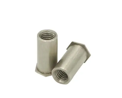 

10pcs M6 stainless steel blind hole pressure rive stud nut column furniture decoration 8mm-15mm length