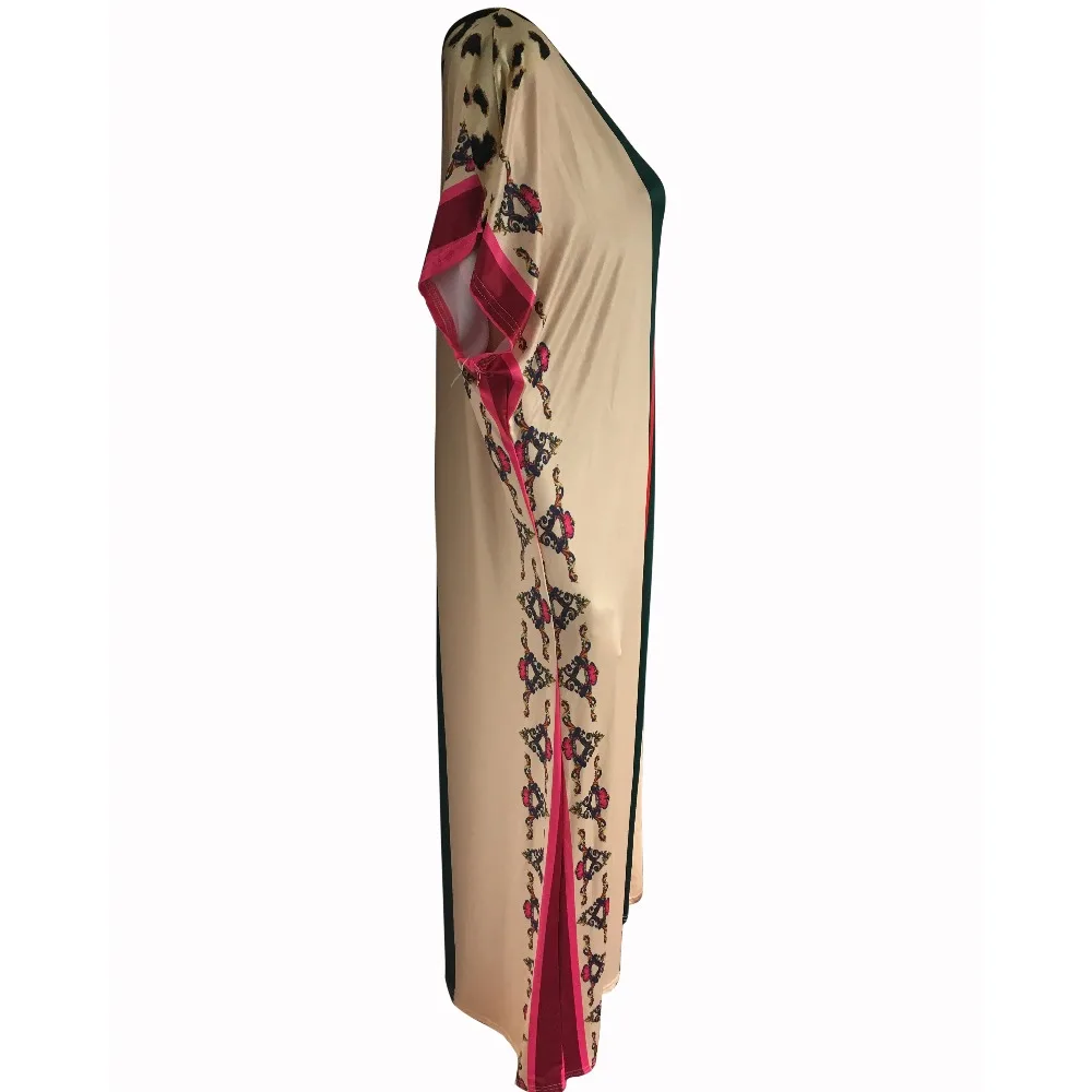 Женское платье в полоску зеленое красное с принтом | Женская одежда