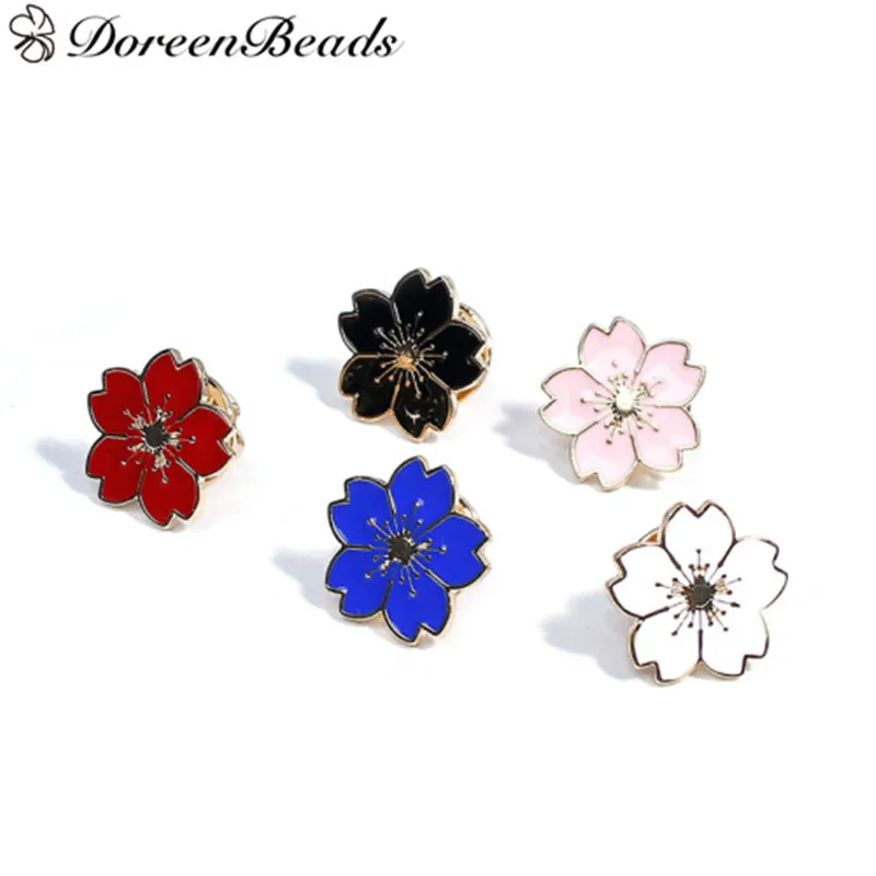 DoreenBeads специальные японские значки сакуры броши цветок металлический значок