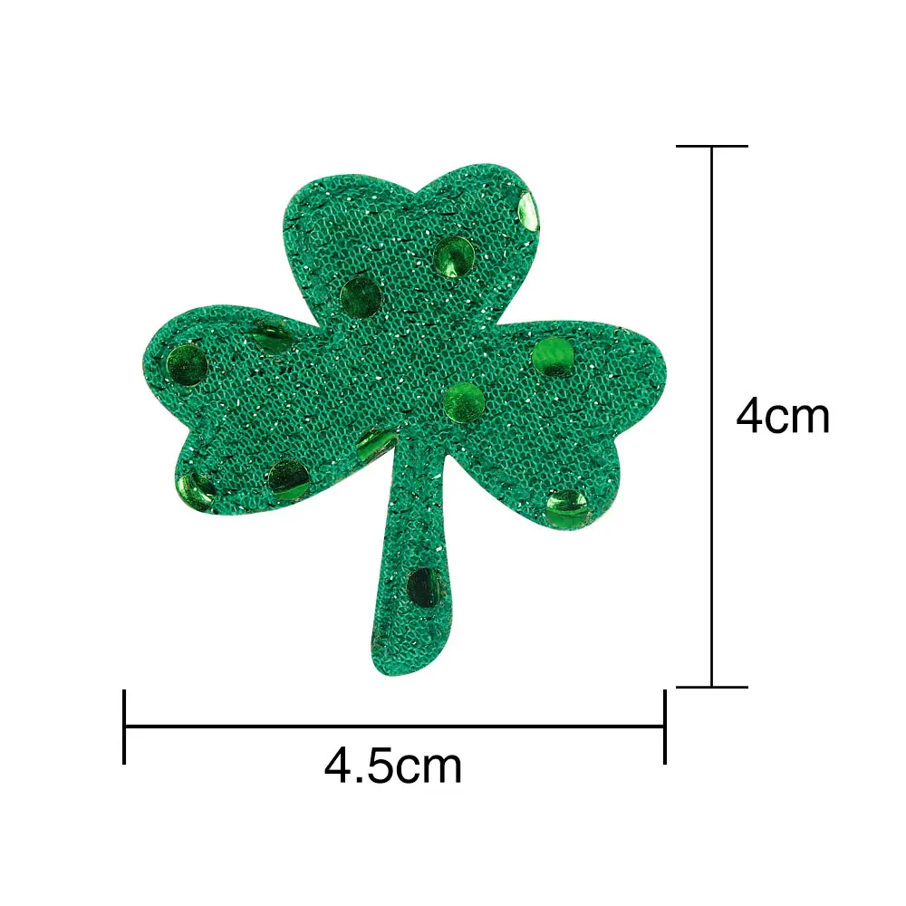 JOJO Луки 100 шт. тканевые патчи для поделок аксессуары одежды с узором клевера