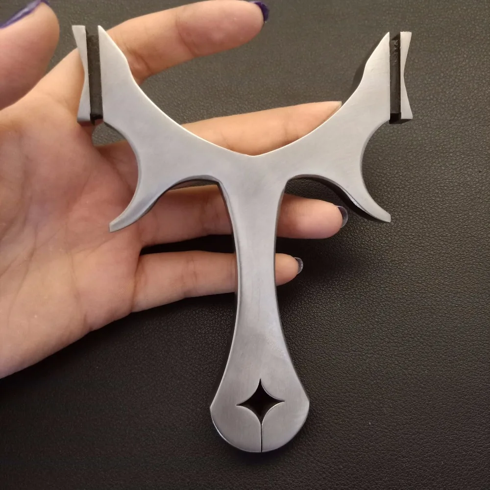 Мощный высокое качество из нержавеющей стали Slingshot катапульты Охотник плоский