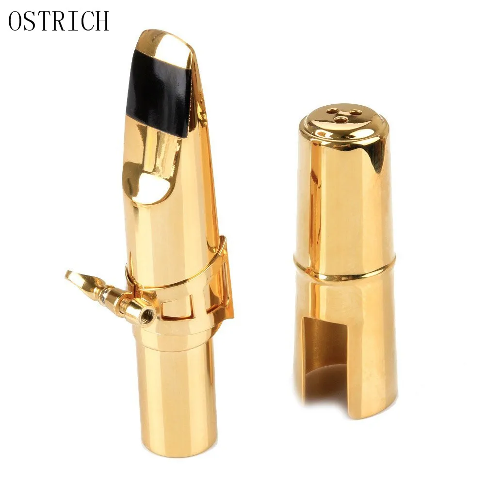 2017 New style Popular Metal Alto Saxophone Tenor b Mouthpiece with Cap and Ligature Size 7 Gold | Спорт и развлечения