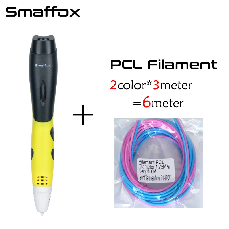 yellow standard SMAFFOX 3D Ручка BP-05, которая имеет встроенную батарею и низкую температуру печати, Дети diy ручка для рисования, креативный eduacation подарок - Цвет: yellow standard
