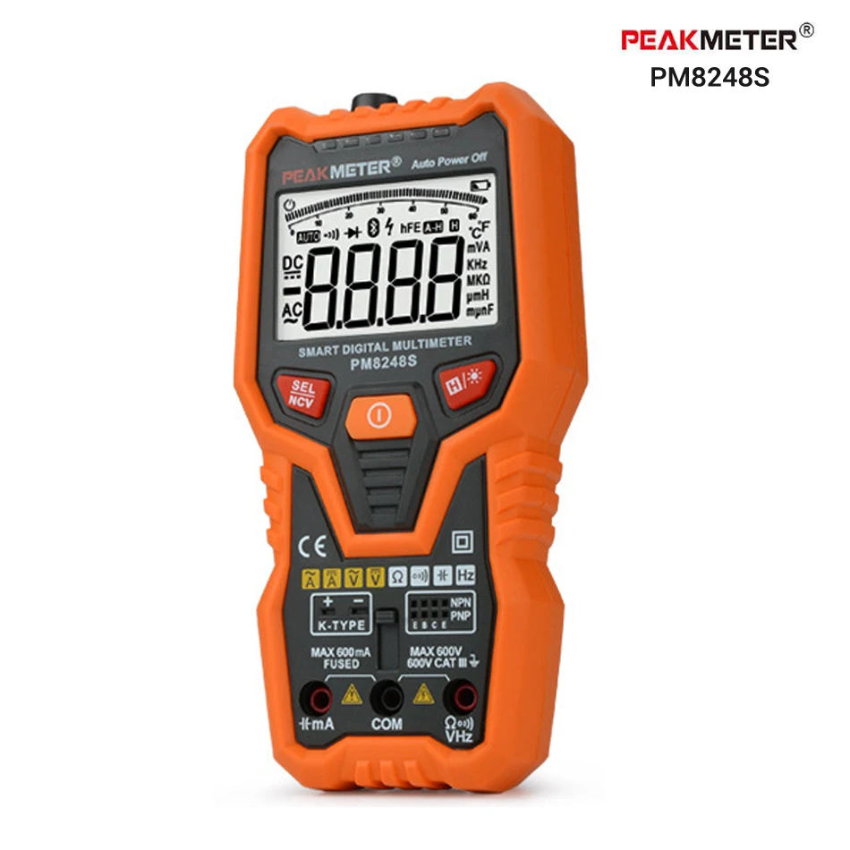 Peakmeter Multimetro умный полностью автоматический Диапазон Цифровой мультиметр