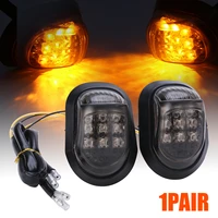 mayitr 2pcs 12v motorcycle flush mount led turn signal light amber indicator lamp accessories parts