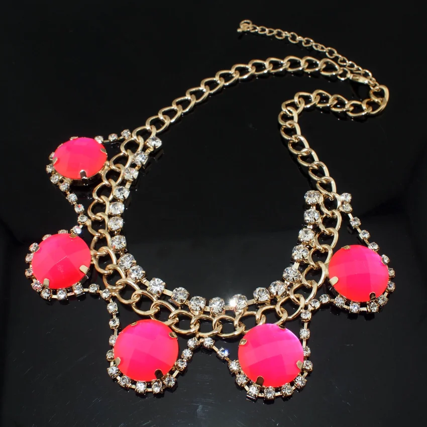 Модные Круглые Ошейники MANILAI ожерелья чокеры неоновые конфеты полимерные бусины