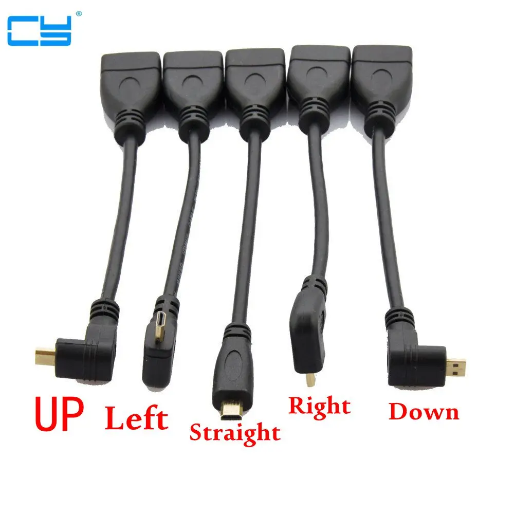 Up/DO/RI/LE Угловой Micro совместимому с HDMI к адаптер Папа мама Разъем 10 см для HDTV Тип D micro