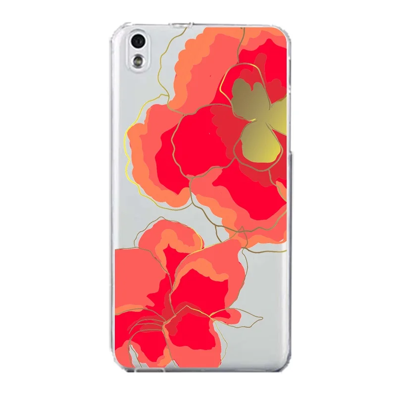 Strawberry Soft Clear TPU Phone Case For HTC D820 M8 M9 A9 Smile Face Printed Flora Cat Silicone Coque Funda Cover Free Shipping | Мобильные