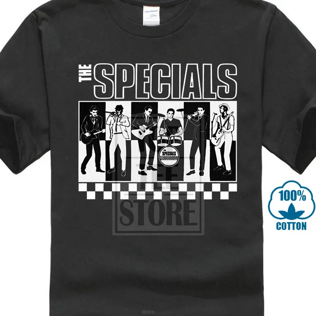 Новая Черная футболка с надписью «The Specials Band» и надписью «Bad Manners», Новая Серая забавная футболка