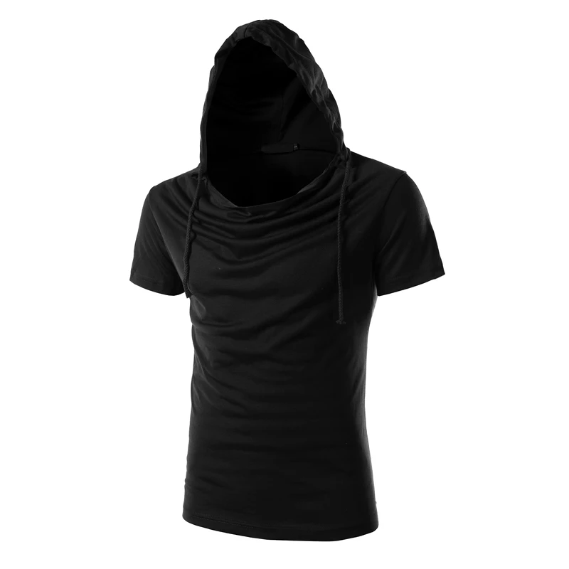 Мужская футболка с коротким рукавом и капюшоном лето 2018|men t-shirt|t-shirt stylet shirt men |