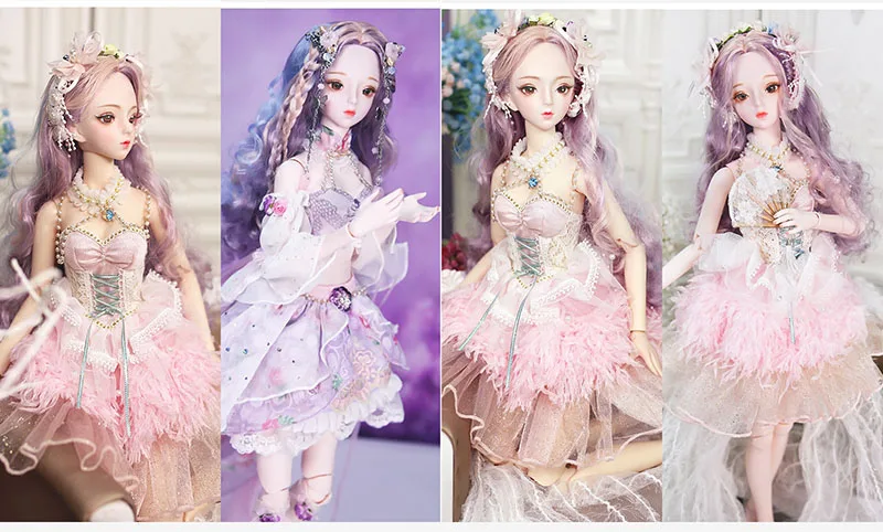 BJD куклы 60 см/22 дюйма Реалистичные модные куклы для девочек 26 суставов ручной работы 1/3 с одеждой парики обувь Макияж Красота игрушки для девочек