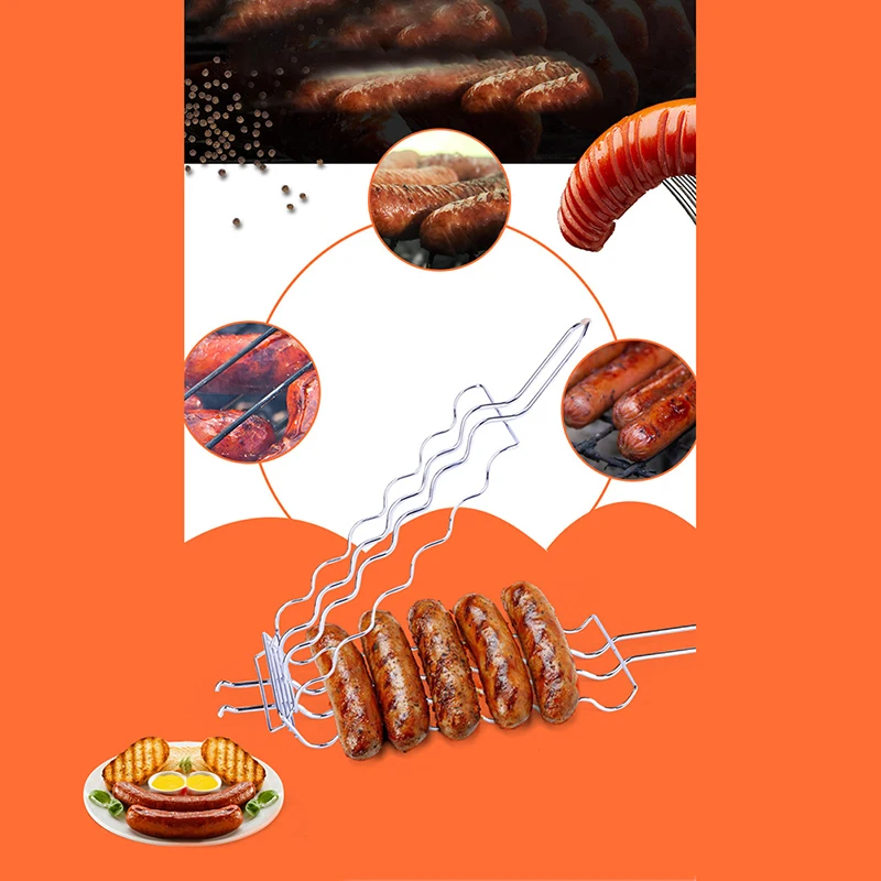 Гриль для хот-догов инструмент с деревянной ручкой овощное мясо зажим для решетки-гриль сетка Кемпинг барбекю кухонная прихватка