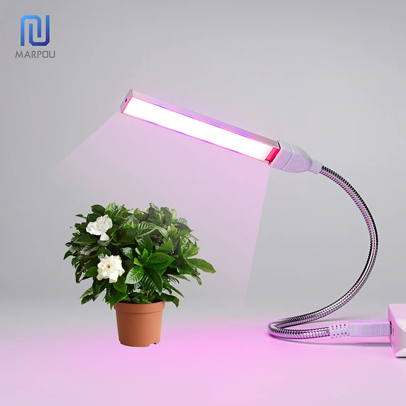 USB Led Full Spectrum Grow Light  3W/14LEDs 5W/27LEDs Flexible Fitolamp DC5V Phyto Easy Desktop Lamp IR UV for Plant Flower Grow