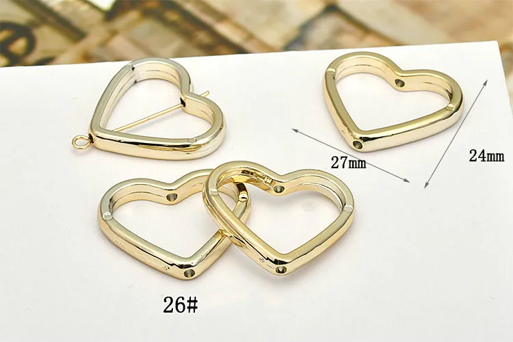 Diy Ювелирный материал полимерное покрытие геометрические сердечки серьги