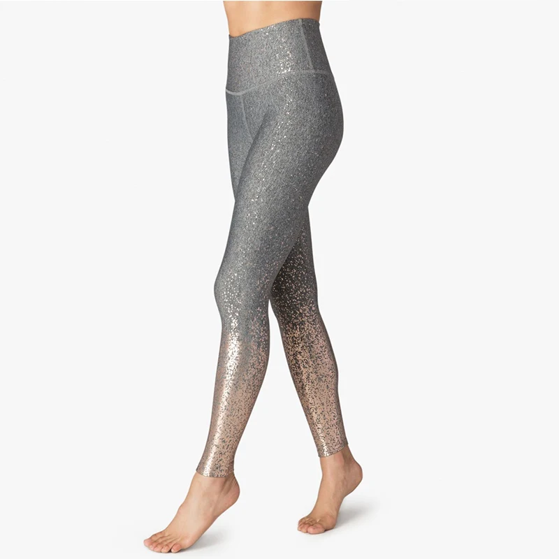 Sequins sparkling Yoga Pants High Waist Sport Leggings Super Stretchy Women Fitness Gym Running | Спорт и развлечения