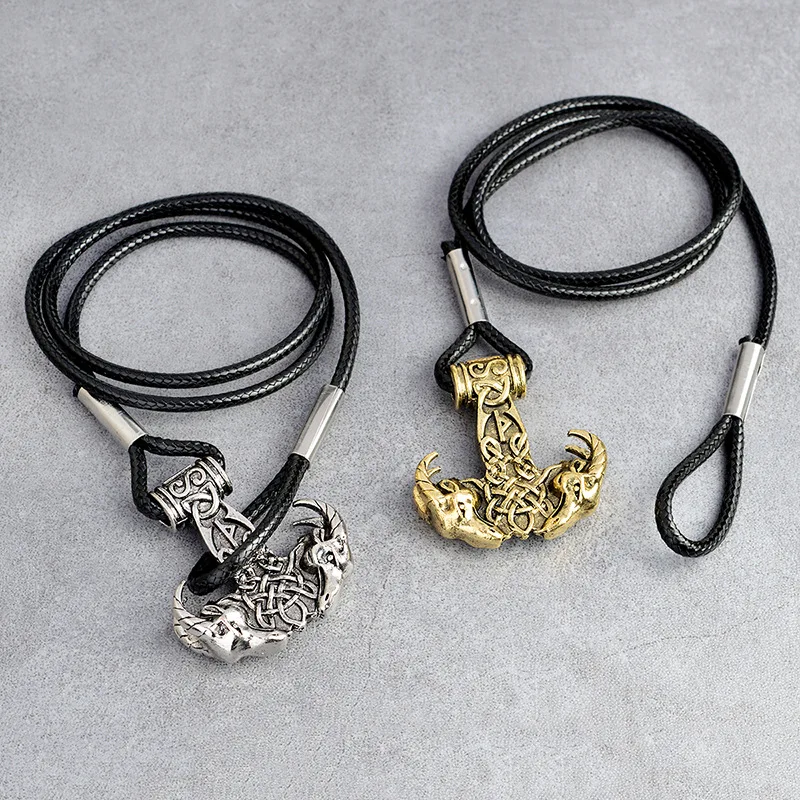 Браслет Viking Thor's hammer Mjolnir Runes бронзовый и старинный серебряный Амулет браслет Amulet